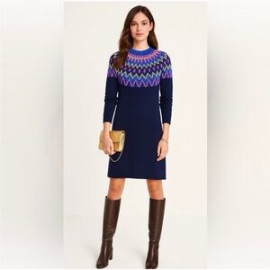 Boden Eleanor Fair woman Isla Dress in navy sparkles, NWT, Size 4